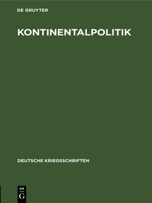cover image of Kontinentalpolitik